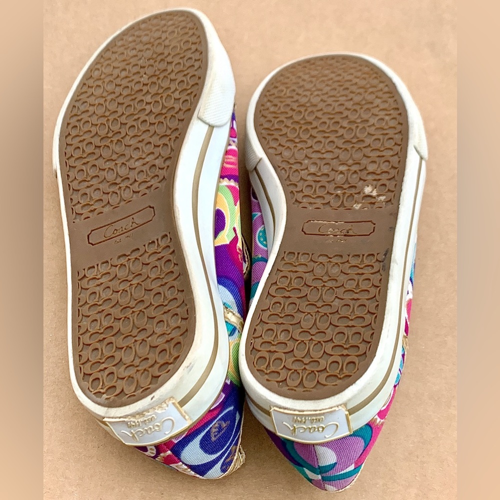Women's 5.5 B Multi Colored Canvas COACH DEE 1941 Sneakers - Picture 10 of 16